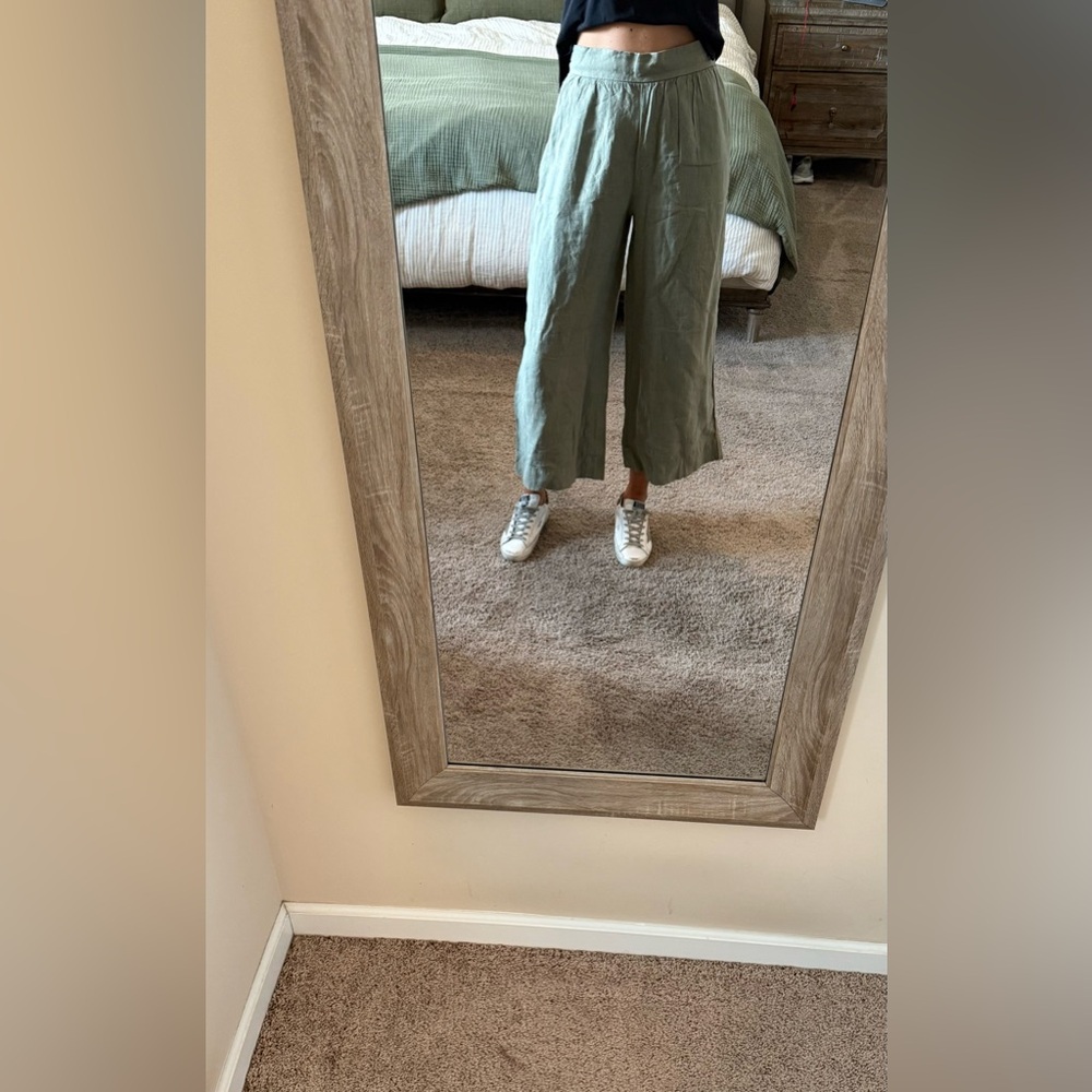Lou & Grey Linen Blend Wide Leg Pants